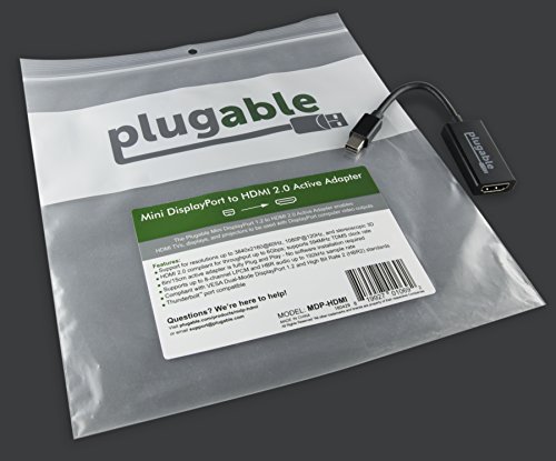 Plugable Aktiver Mini DisplayPort nach HDMI Adapter (Unterstützt Auflösungen bis zu 4K / UHD / 3840×2160@60Hz) - 2