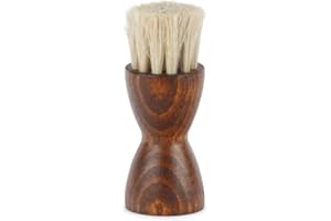 Langer & Messmer spazzola per barattoli in pregiato crine di cavallo per l'applicazione di lucido e cera per scarpe - La spazzola per la cura professionale delle scarpe