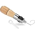 YUET Leather Repair Kit Sewing Awl Kits Speedy Factory Tool Lock Stitch Stitcher Kit Shoe Repair Canvas Heavy Sail Leather Repairing Automatic Craft Sewing Carving Wax Line Hand Art Machine