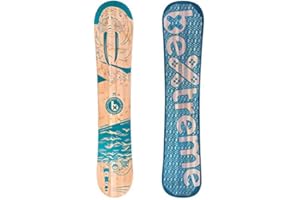 Bextreme Tabla Snowboard All Mountain Waves Snow polivalente Freestyle y Freeride. Eco-Board Hecha de Bambu, Haya y álamo. Medida 160cm Wide (Ancha) para Hombre y Mujer