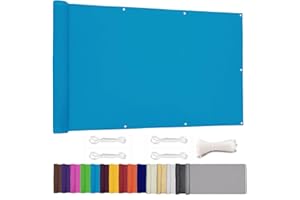 Lingle888 Privacy Screen for Backyard Deck Patio Balcony Fence Porch Sun Shade PVC UV Protection Sun Wind 8 Days Delivered 14 Colors 20 Sizes 420D(Blue,0.9x3m)