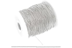 PRÉSENTOIRS POUR BIJOUX Chaine à Billes 1,5 mm pour Bijoux (1 mètre) Argenté
