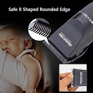 Woolala Professional Cordless Rechargeable Hair clippers for Adults and Kids Sound-off Hair Clips Set with 4 Combs Guide - Image 3