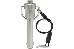 AUZHU- PLN - Metrico- Perni autobloccanti a sfere acciaio inox Perni di bloccaggio di sicurezza Perni a sgancio rapido Perni a molla, Perni di posizionamento, Spillette, Dimensioni: M 5 mm - L 30 mm