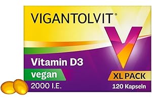 HANDSOMEMEN Vigantolvit 2000 internationale Einheiten Vitamin D3 Vegan Weich 120 stk, Kapsel