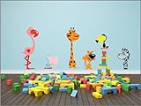 N1027 Animales, Niños habitación Vinilo Decorativo - Decoración Mural gráficos de...