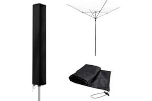 MAKOTO NOBU Premium Wäschespinne Schutzhülle für alle Modelle, Hülle fur Leifheit Wäschespinne mit Reißverschluss,Extrem reißfeste und wetterfeste Schutzhaube,420D wasserdichte und UV-beständig (165x16x16cm)