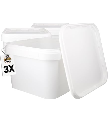 Nipter Eimer mit Deckel 10l, weiß, 10,6 Liter Eimer rechteckig Nipter Eimer mit Deckel 10l, weiß, 10,6 Liter Eimer rechteckig