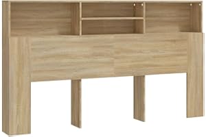 vidaXL Testiera con Scomparti Rovere Sonoma 180x19x103,5 cm