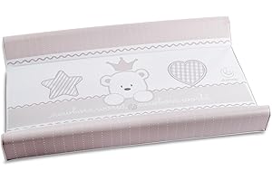 Materassino fasciatoio in pvc 2 lati, per il cambio del pannolino, universale, misura cm 49x81x10, made in italy, Italbaby baby re tortora