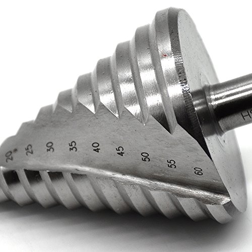 Fortag HSS Spiralnut Stufenbohrer Schälbohrer Konusbohrer Kegelbohrer Metallbohrer Blechbohrer HSS-Stufenbohrer 6-60mm 6-60mm mit Kunststoffbox - 3