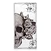 Produktbild HopMore Sony Xperia XA2 Hülle Silikon Transparent Durchsichtig Hüllen Clear Muster Design Bumper Ultra Slim Dünn TPU Handyhülle Kawaii One Piece Hüllen Case für Sony XA2 - Schädel