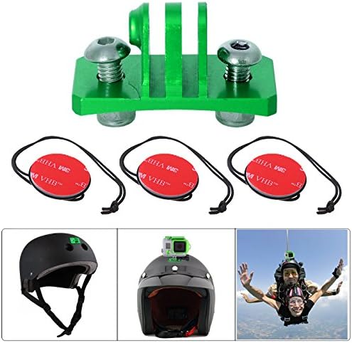 Victool® Action Camera Helmet Mount Aluminum Skydiving Helmet Mount Permanent Helmet Mount Helmet Front Mount for GoPro Hero 5 / 4/ 3+/ 3/ Session / SJCAM SJ4000 SJ5000 / Garmin Virb XE Virb Ultra 30 / Xiaomi Yi 4K / Tomtom Bandit / DBPOWER GEEKPRO Lightdow LD4000 LD6000WIFI ASX Canany QUMOX ICEFOX Vic Tsing Topjoy KIPTOP MAOZUA Veho MUVI HD10 MUVI V1 V2 Action Cam - Green