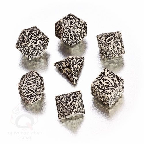 Preisvergleich Produktbild Forest 3D Beige & black Dice Set (7)