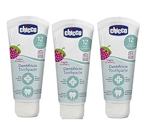 Chicco Toothpaste (Strawberry), 50 ml Pack of 3pcs