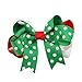 Produktbild Jspoir Melodiz 1 STÜCK Schwalbenschwanz Bogen Weihnachten Clip Kinder Weihnachtsschmuck Haarspangen Geschenke für Kinder Baby Headwear 11 cm (9)