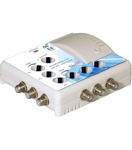 Antenne amplifiée - ELAP - Trinappe - Gain 55 dB - Filtre 4G intégré