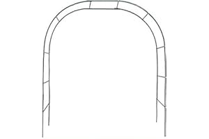 RNCOZE Arco da giardino per piante rampicanti, in ferro nero, supporto per archi nuziali, per cortile, prato, patio, cortile