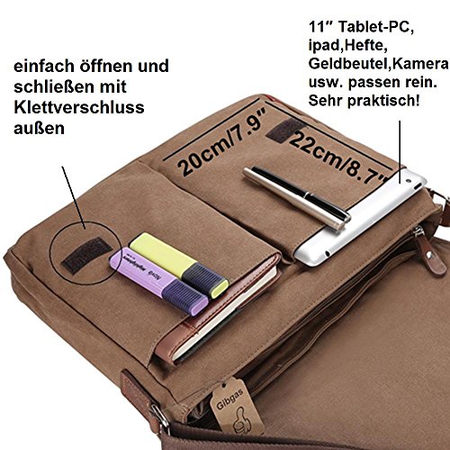 Umh  ngetaschen Herren Notebooktasche 15 6 Zoll Buissnes Taschen Laptoptasche f  r 15 6 Zoll Laptop A4 Ordner Arbeit B  ro Uni mit Laptopfach  Braun 