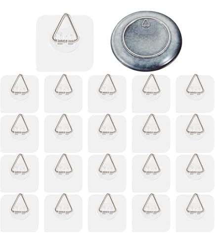 Ganci Adesivi per Quadri, 30 Pezzi Gancetti Piazza per Quadri Due Dimensioni, Ganci Rotondo Bianco per Quadri Adesivi per Piatti Da Parete, Cucina,Ufficio,Bagno,Foto e Decorazioni