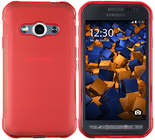Preisvergleich Produktbild mumbi Schutzhülle Samsung Galaxy Xcover 3 Hülle transparent rot