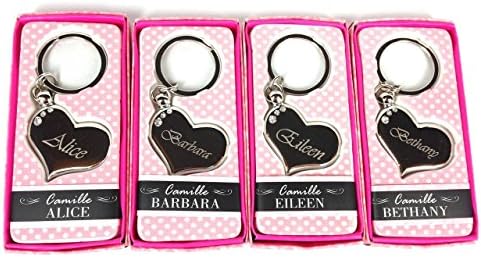 Personalised Ladies Name Keyring Keychains Gift Boxed - Pam