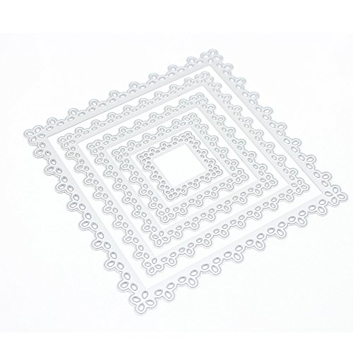 Amazingdeal365 5 PCS Briefmarken Schneiden stirbt Schablonen Papier Kart Tagebuch Scrapbooking