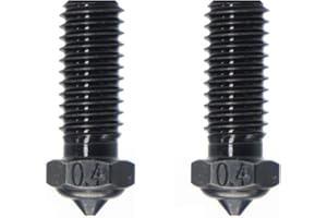 QIDI TECH stampante 3D Ugelli estrusore in acciaio temprato 0,4 mm M6 per X-PLUS3/X-MAX3/X-SMART3, 2 pezzi