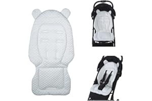 ITODA Coussin de Siège pour Poussette Bébé Coussin Réducteur de Landau en Coton Coussin Universel pour Le Siège et la Poussette Coussin de Chaise Haute Poussette Coussin Soutien Bébé, Gris