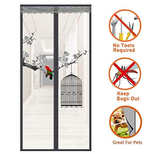 Preisvergleich Produktbild Ablea Magnet Fliegengitter Tür Insektenschutz Balkontür Easy Install Anti-Mosquito Insekt Freundlich Hände Frei Magnetisch Haus Schutz Netting Für Balkontür Wohnzimmer Schiebetür,A,95x220cm