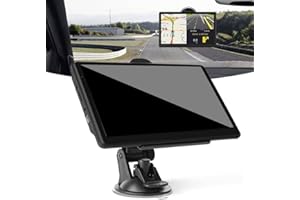 CARMOTTER Car Sat Nav, 7 Inch GPS Navigator Touchscreen, Live Traffic Map For Car Truck Navigation, UK Ireland Maps Lifetime Update, Hands- Calling and Driver Alarm