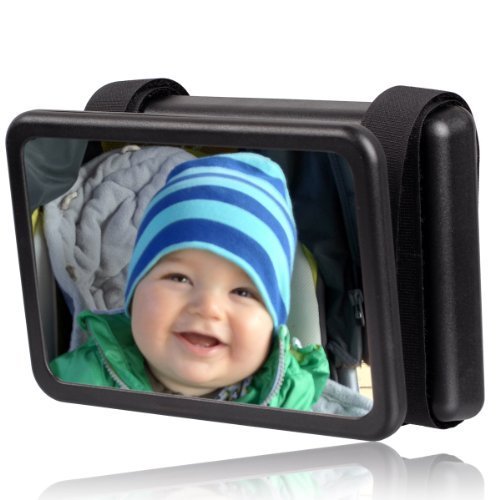 Wicked Chili Easy View Mirror for Baby Carriers 140 x 88 mm Made in Germany Pivotable Black