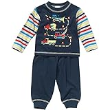Lullaby Baby Boys Trucks Diggers Striped Cotton Pyjamas