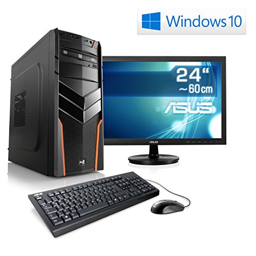 Entertain PC IDV i7-7700 inkl. Windows 10 Home - Intel Quad-Core i7-7700, 4x 3600 MHz, 8GB RAM, Nvidia GTX 1060, 120GB SSD, 2000GB HDD - 24" LED Monitor, Tastatur-Maus-Set