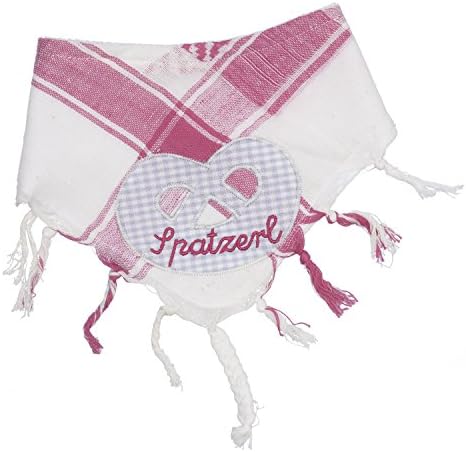 Eisenherz Baby burb Cloth with Terry Cloth and Velcro Fastener, 100% Cotton, for Girls, with “Breze” White
