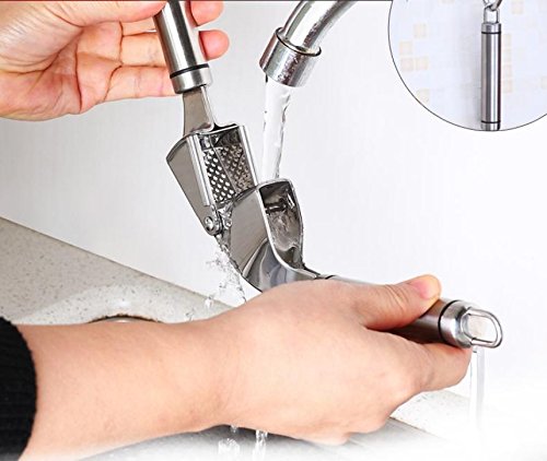 PROFI Knoblauchpresse Edelstahl mit GRATIS(!) Knoblauchschäler – (Edles Design ausgelegt auf absolut leichte Reinigung!) | Presse für Knoblauch & Ingwer (Spülmaschinenfest) - 9