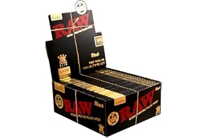 RAW 18236 Black King Size Slim Classic ultratunn-50 häftklamrar a 32 ark, papper