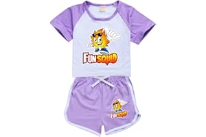 OAIXIUR Fun Merch Girls' Fashion Comfortable Shorts and Top 2Pcs Outfits