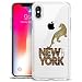 Produktbild iPhone X Hülle, TrendyBox Klar Transparent Hülle Schutzhülle für iPhone X (New York City Leopard)
