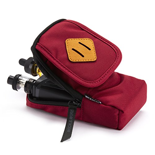 Primo - Funda para cigarrillos electrónicos/vaporizadores bolígrafos Funda para vaporizadores superior, segura, y organizada - Wick and Wire (Rojo)