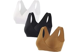 ZUMIY Maternity Nursing Bras, Nahtloser Still BH ohne Bügel Schwangerschafts-BH und Stillzeit Unterwäsche Stillen und Schlaf Ohne Bügel für Damen
