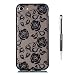 Produktbild Grandoin iPhone 8 Hülle,iPhone 7 Hülle, 2 in 1 Ultra Dünne Schale Luxus Ultra Dünn Weich TPU Bumper Case Handy Tasche Rückseite Hülle Etui Cover für Apple iPhone 8 / iPhone 7 4.7 Zoll (Schwarze Rose)