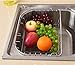 Produktbild Praktische Küchenhelfer Edelstahl-Pool Einstellbare Drainage Baskets Waschen Sie den Korb Spülbecken Korb Geschirrständer YYdy-Kitchen tools