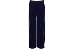 REAL LIFE FASHION LTD Womens Velour Velvet Pocket Palazzo Ladies Full Length Elasticated Waist Wide Leg Pocket Velvet Palazzo Bottom Christmas Wear Winter Warm Wear Fancy Party Xmas Trouser Plus Size