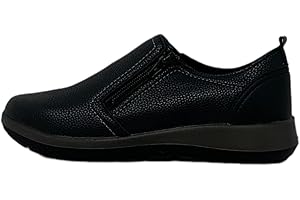 inblu Pantoscarpe Mocassini Donna con Cerniera Ecopelle, Scarpe Comode con Plantare Estraibile, 35/41