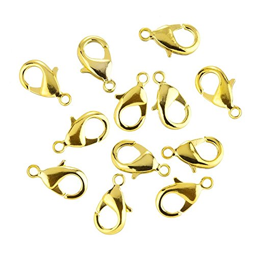 Beads Jar Attaches fermoirs mousquetons Plaqué Or 15 mm - PK12