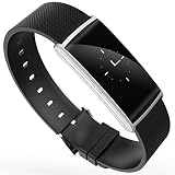 Joyeer Smart Armband Blutdruck Sauerstoffmessung Müdigkeit Index Herzfrequenz Monitor Wristband Schrittzähler Remote Kamera Anruf Erinnerung Nachricht Push Smartband für Android IOS, Silver
