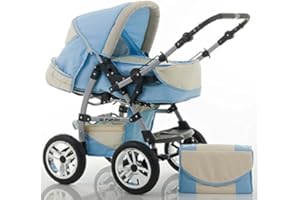 DEIN_BABYLADEN Kombi-Kinderwagen Flash 2 in 1 inkl. Sportsitz und umfangreichem Zubehör in 38 Farben