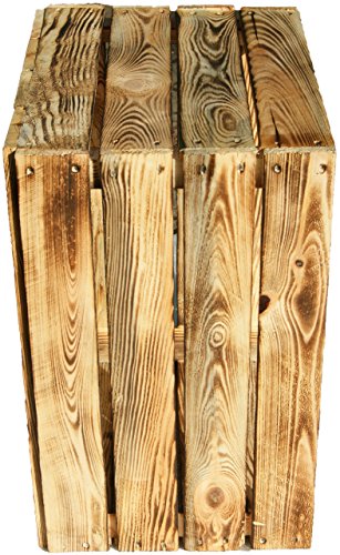 4 Stück flambierte / geflammte massive Obstkisten ca 49 x 42 x 31cm/ Apfelkisten Weinkisten aus dem Alten Land - 3