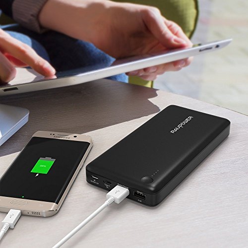 Quick Charge 3.0 Caricatore Portatile 20100mAh Type C RAVPower Caricabatterie [Qualcomm Certificato] Quick Charge 3.0 Porta USB-C / Type-C Per iPhone, Samsung, ASUS, LG, HTC, Nintendo Switch, ecc